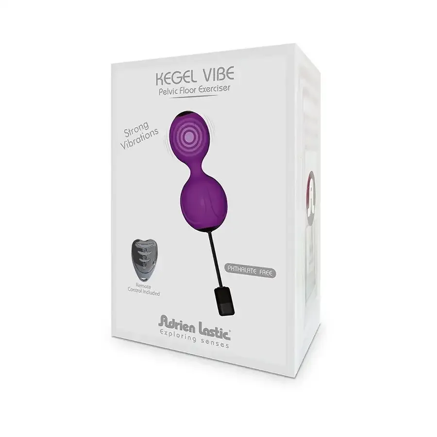 Вагінальні кульки з вібрацією Adrien Lastic Kegel Vibe Purple, діаметр 3,7 см Львов - изображение 5