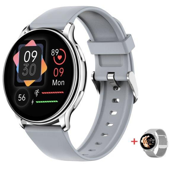 Умные наручные часы Smart Melisia Silver Rubber (2 ремешка) Винница - изображение 1