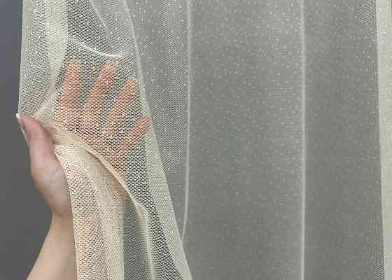 Тюль жаккард цвет молочный 1671т Киев