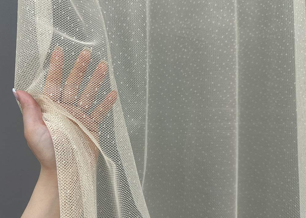 Тюль жакард колір молочний 1671т Київ - фото 2