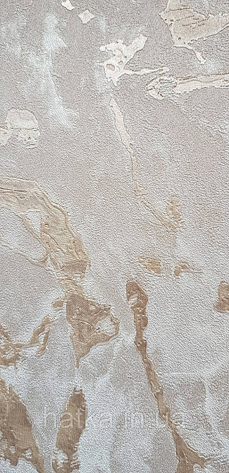Шпалери вінілові на флізеліні AdaWall Roka 1.06х10под камінь мармур золотисті коричневі бежеві 3д 23103-2 Київ - фото 2