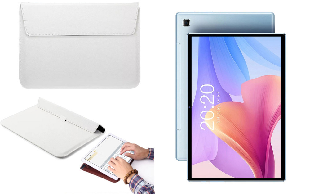 Чехол-конверт VitoCase для Teclast P20, P20 HD, P20S, с функцией подставки для планшета Белый Киев - изображение 1