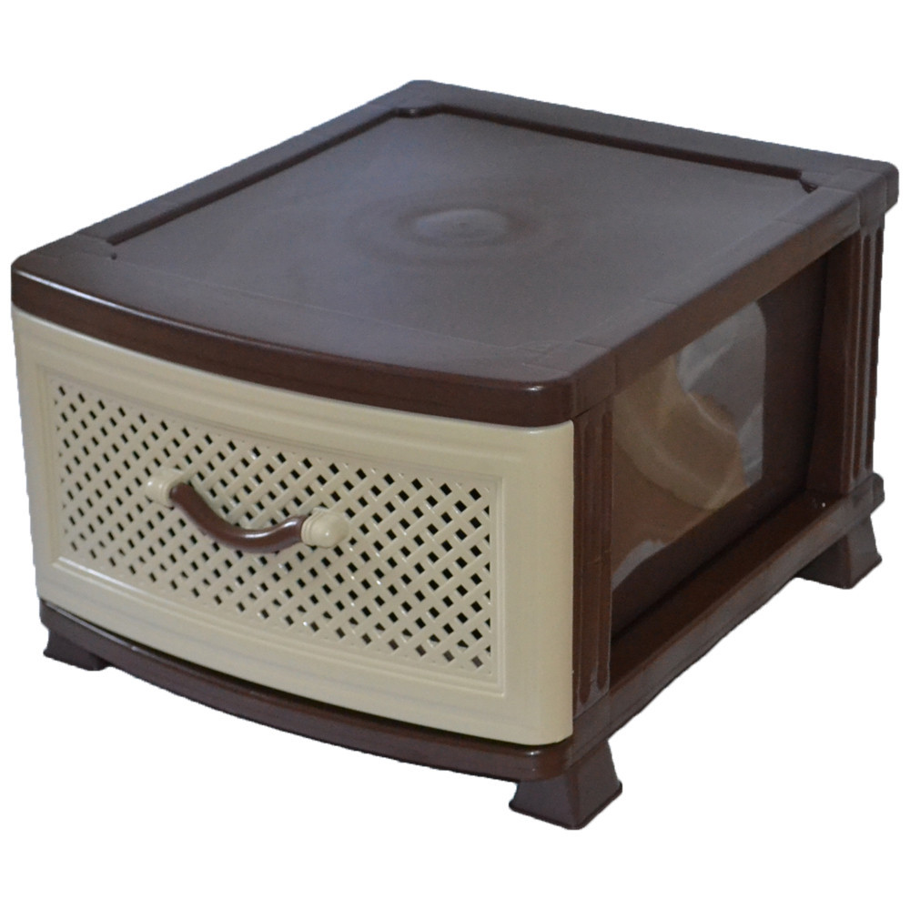 Комод пластиковый Efe Plastics 1 ящик 27х46х38, сетка, бежевый. Эфе пластик.. Одесса - изображение 1