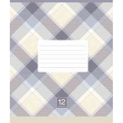 Тетрадь Школярик Plaid pattern 12 листов линия (012-3345L) Винница
