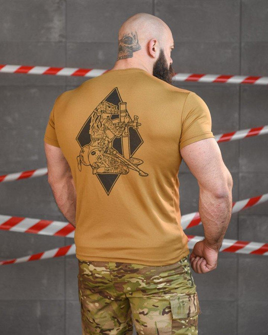 Тактична популярна футболка SABUR mina кайот ВТ6569 Одеса - фото 3