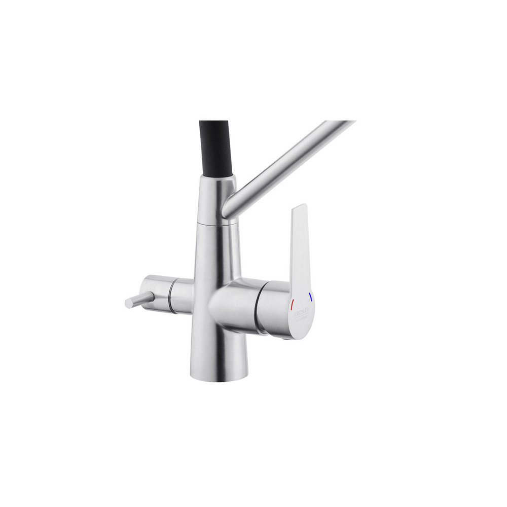Змішувач для кухні з підключенням до фільтра Kroner KRP Edelstahl Klassisch - ESG03817BLK чорний Київ - фото 5