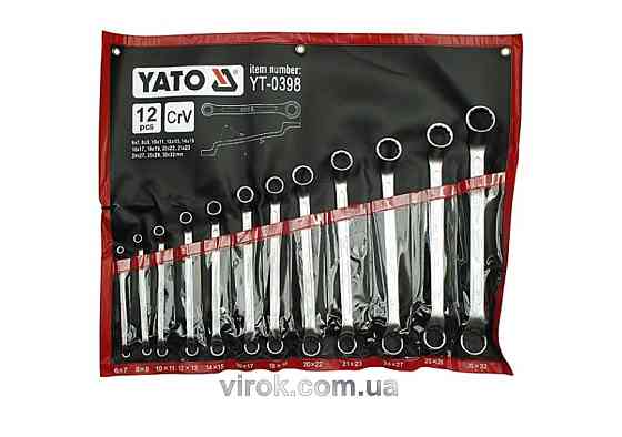 Ключі гнуто - накидні YATO : CrV, М= 6х7-30х32 мм, Набір 12шт. [4] Одесса