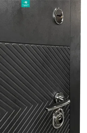 Двері вхідні Міністерство дверей ПК-560 Квартира Оксид чорний / Оксид світлий сірий 960х2050 мм Київ