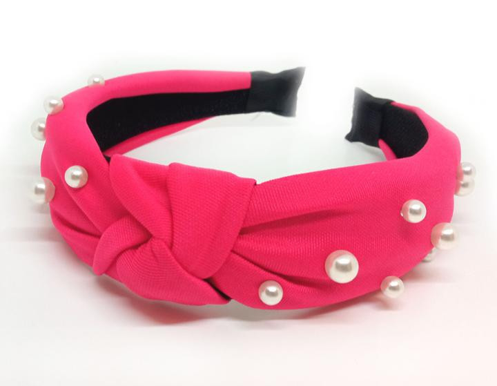 Обруч чалма для волосся для дівчини малиновий Київ - фото 1