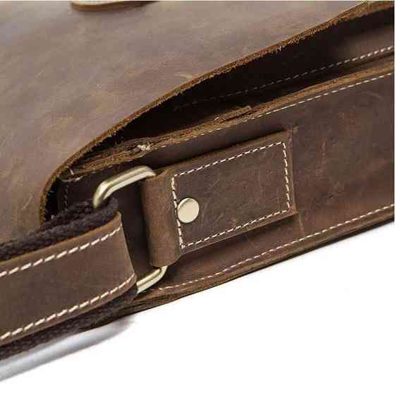 Сумка чоловіча вертикальна Коричнева (Vintage) Київ