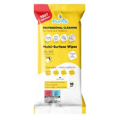 Салфетки для уборки Purfix Влажные Универсальные 10 шт. (4820207591813) Винница