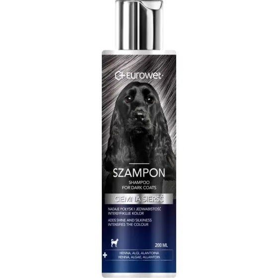 Шампунь для собак Eurowet Shampoo For Dark Coats с темной шерстью 200 мл Винница