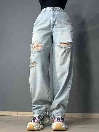 Джинси жіночі Its Basic 2952-1-12 skater jeans широкі рвані блакитні, блакитний, 38, 38, 80 см, 109 см Київ