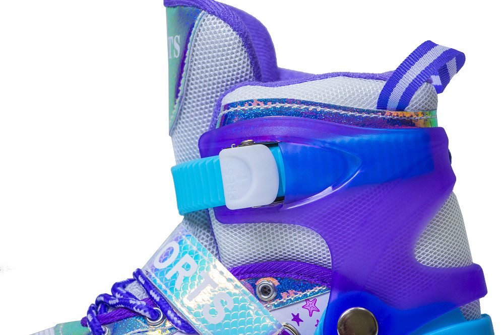 Детские раздвижные ролики Русалочка Scale Sports фиолетовые, размер 34-38. Все колеса светятся Одесса - изображение 8