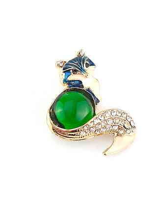 Брошка лисиця 3*3,5см БР5900-16 Київ