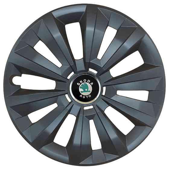 Автомобільні модельні ковпаки R15 SJS Skoda (зелена) 346 4шт, чорні Вінниця