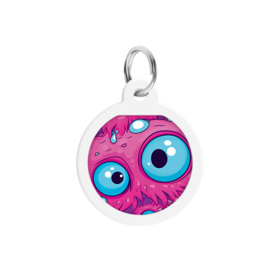 Адресник для тварин WAUDOG Smart ID з QR паспортом "Око монстра", коло 25 мм (225-4049) Вінниця - фото 2