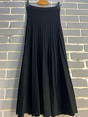 Женская юбка My fashion 3308 вязка длинная рубчик трапеция черная, черный, one size Одесса - изображение 3