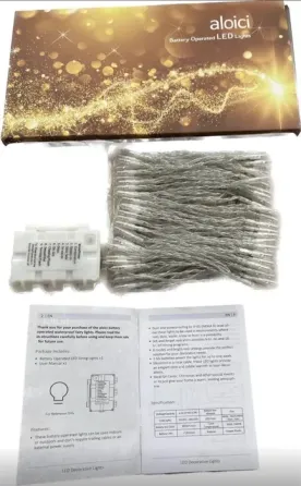 Світлодіодна гірлянда нитка Aloici YF054 на батарейках 50 LED 5 м 1 шт./1 уп Теплий білий (AM-168) Дніпро