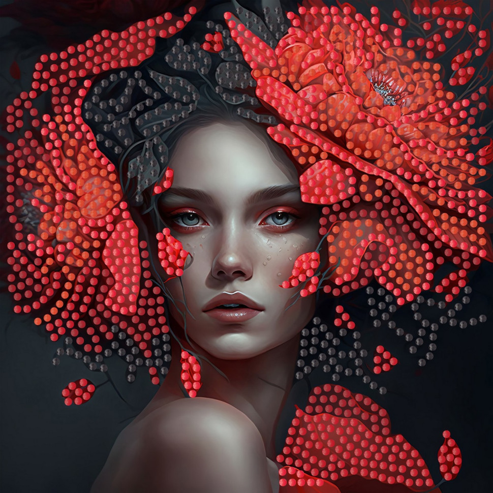 Алмазна мозаїка "Загадкова пані" ZAV1818-11, 18х18 см Вінниця - фото 1