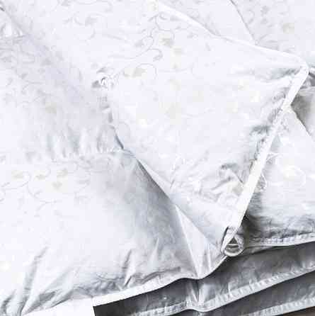 Эксклюзивное пуховое полуторное одеяло YouStar 100% пух, Тик, размер 145х205 см (Серебро) Сумы