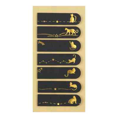 Стикер-закладка ZiBi бумажные Black 45x12 мм 7 x 25 листов Черные (ZB.15100) Винница