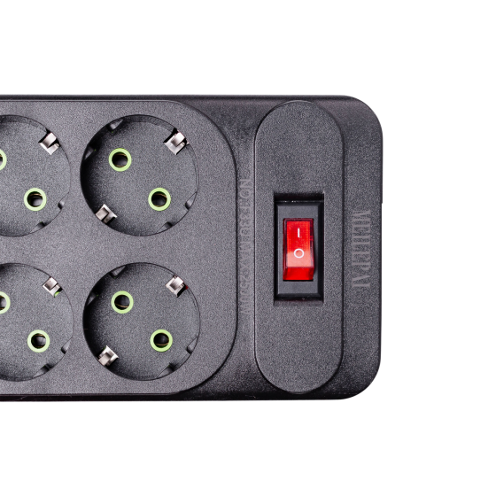 Yiwu Мережевий фільтр подовжувач 3 м на 6 розеток 4 USB 2 Type-C та кнопкою вимкнення HP-5-15 Коломия