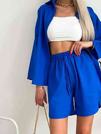 Костюм жіночий літній льон Електрик 48/52 Харків