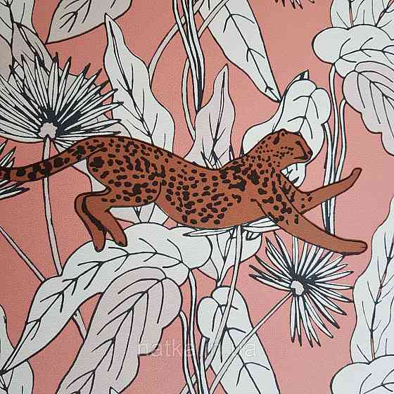 Шпалери вінілові на флізелін Caselio The Place to bed 0.53х10 м листя квіти рисі золотисті на теракотовому Київ