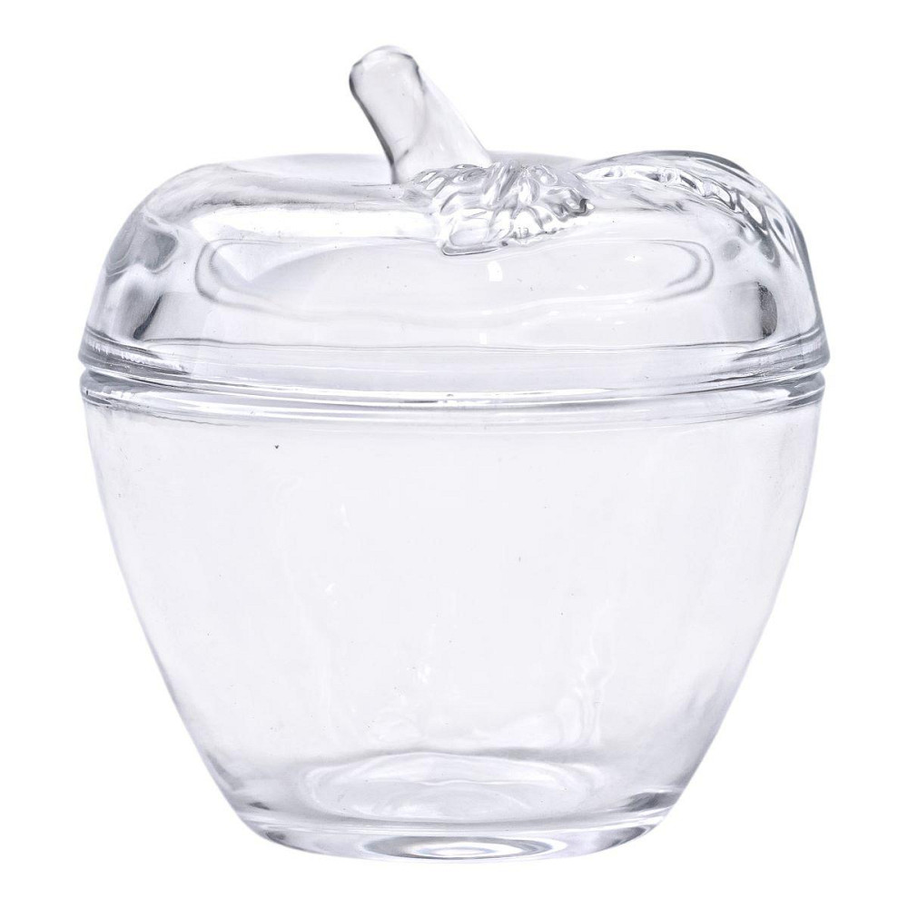 Конфетница с крышкой Ø 9.5 см ваза конфетница круглая стеклянная в форме яблока HP-4-101 Киев - изображение 2
