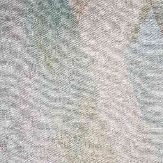 Шпалери вінілові на флізелін Marburg Shades гарячого тиснення смуги зигзаг розмиті зелені коричневі сині Київ