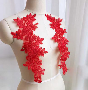 Аппликация для одежды пришивная красная Цветы Киев - изображение 1