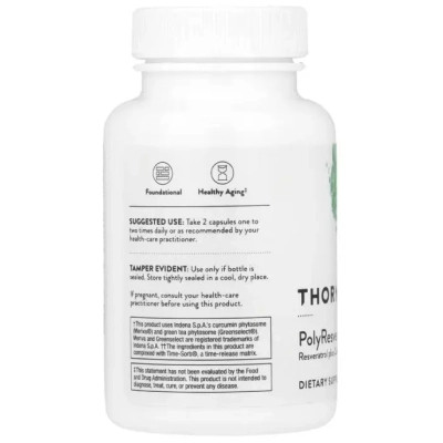 Вітамінно-мінеральний комплекс Thorne Поліресвератрол, PolyResveratrol-SR, 60 капсул (THR-30001) Вінниця - фото 3