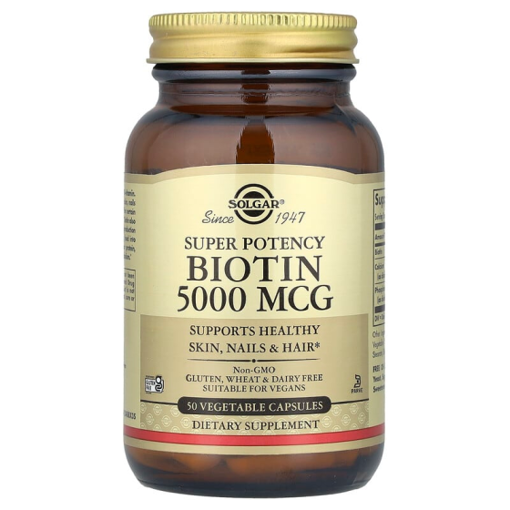 Біотин (Biotin) 5000 мкг 50 капсул Київ