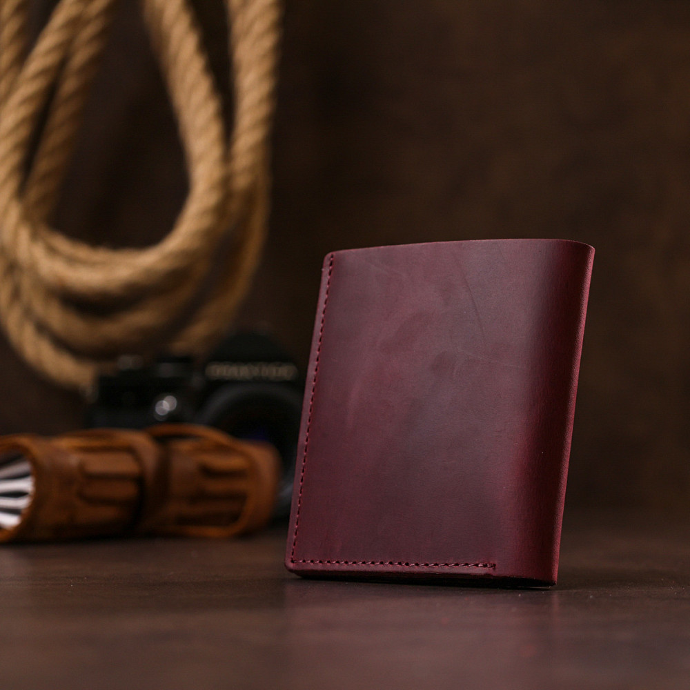 Модне жіноче вінтажне портмоне Shvigel 16499 Бордовий Київ - фото 2