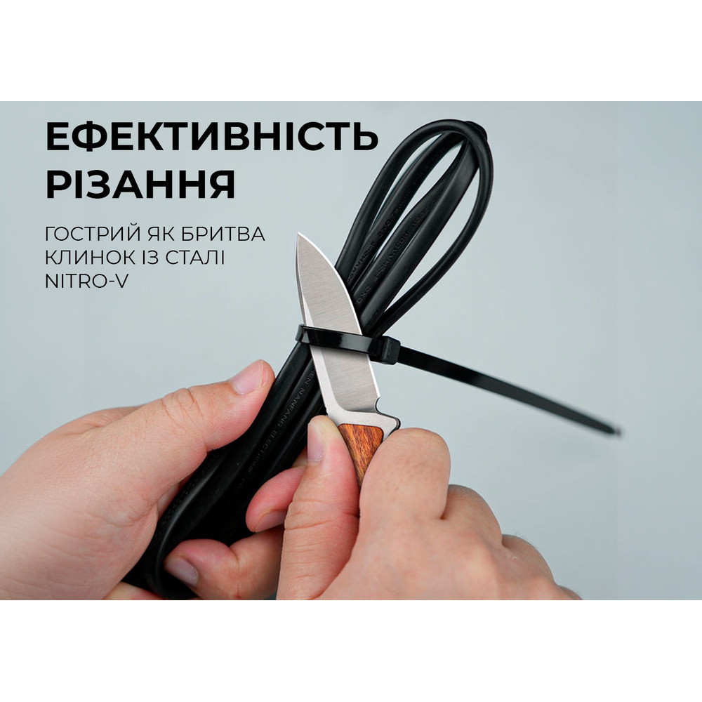Ніж фіксований тактичний Civivi Mini Elementum, (5.7 см) Nitro-V / Guibourtia Wood Киев - изображение 12
