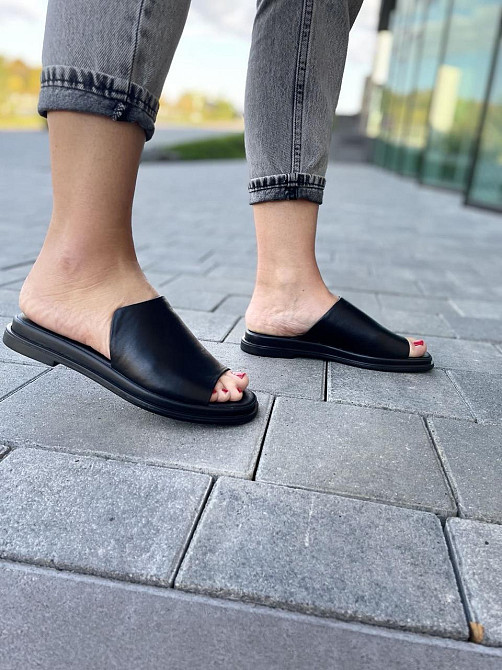 teona Шльопанці жіночі TEONA 166 чорні (літо, шкіра натуральна) (4107) Коломия - фото 7