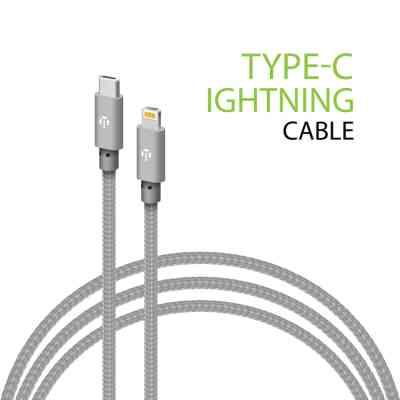 Дата кабель USB-C to Lightning 1.0m CBGNYTL1 30W Grey Intaleo (1283126559587) Винница