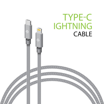 Дата кабель USB-C to Lightning 1.0m CBGNYTL1 30W Grey Intaleo (1283126559587) Вінниця - фото 1