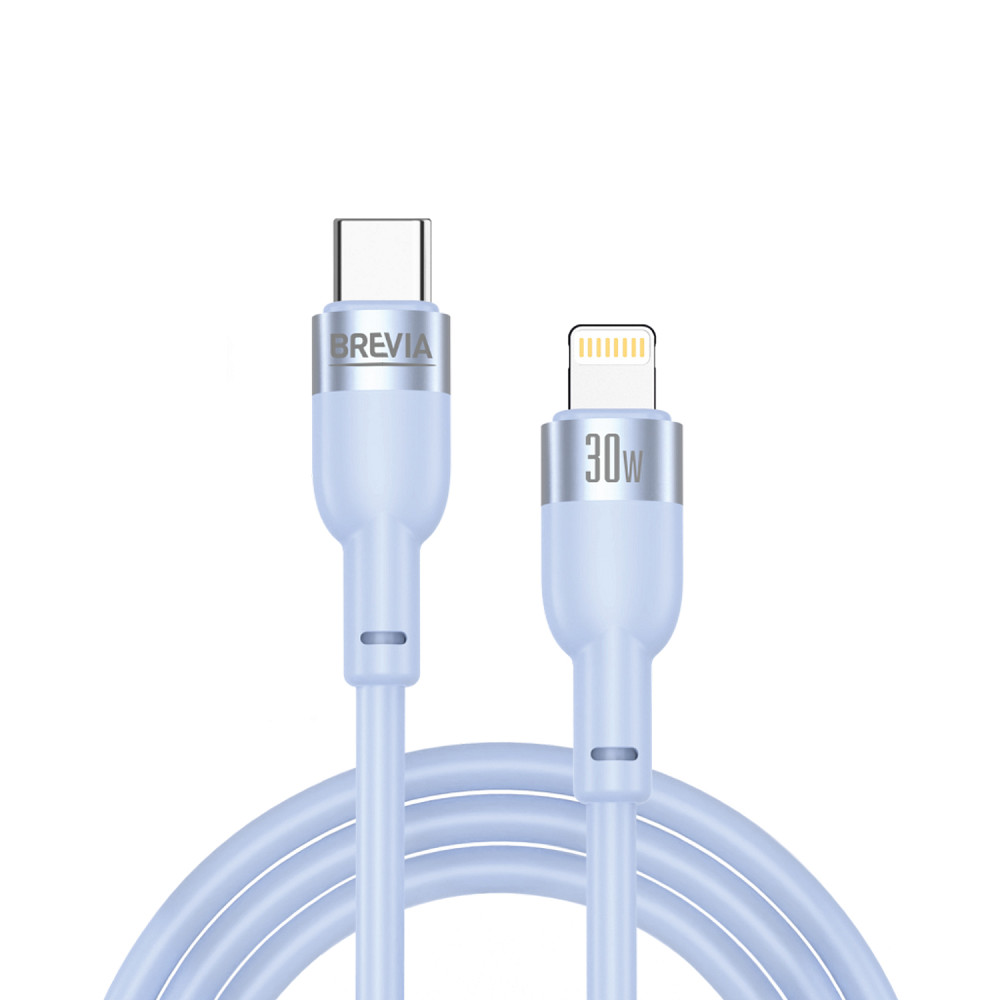 Кабель Brevia Type-C to Lightning 30W 1,2м, синій ZIP (52120UCLZ1) Львів - фото 1
