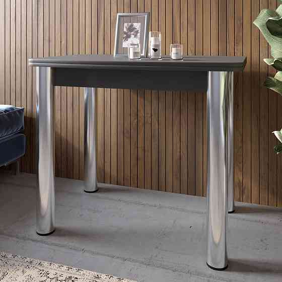 Обеденный стол раскладной LION Нота Антрацит 60x90/90x120 (LION-041276) ТОП Львов