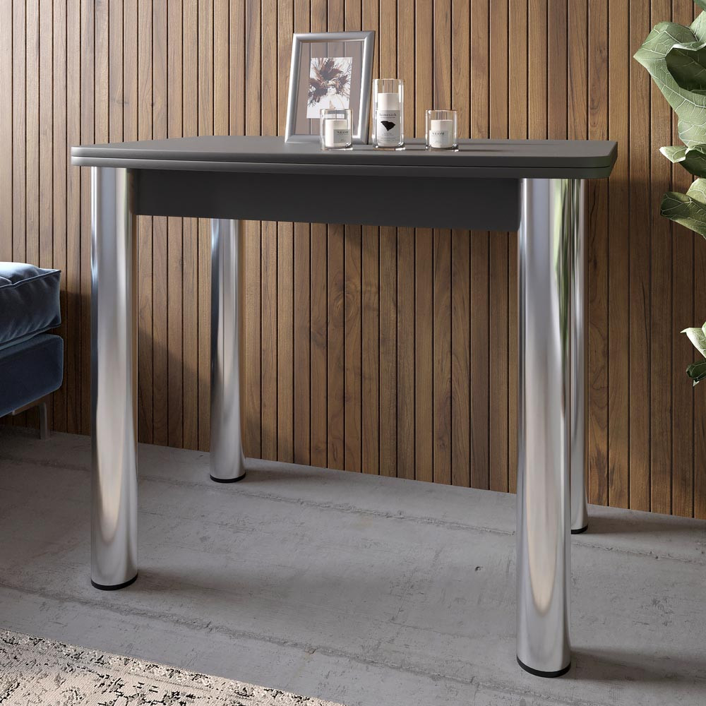 Обідній стіл розкладний LION Нота Антрацит 60x90/90x120 (LION-041276) ТОП Львів - фото 2