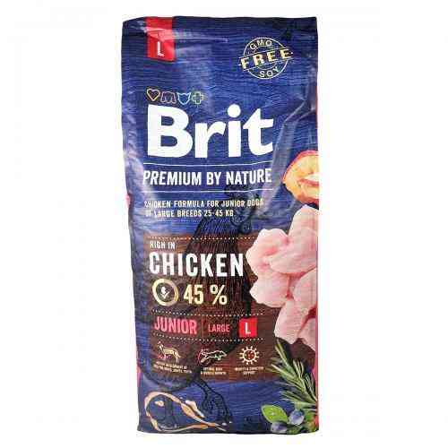 Сухий корм Brit Premium Dog Junior L для цуценят та юніорів великих порід, з куркою, 15 кг Київ