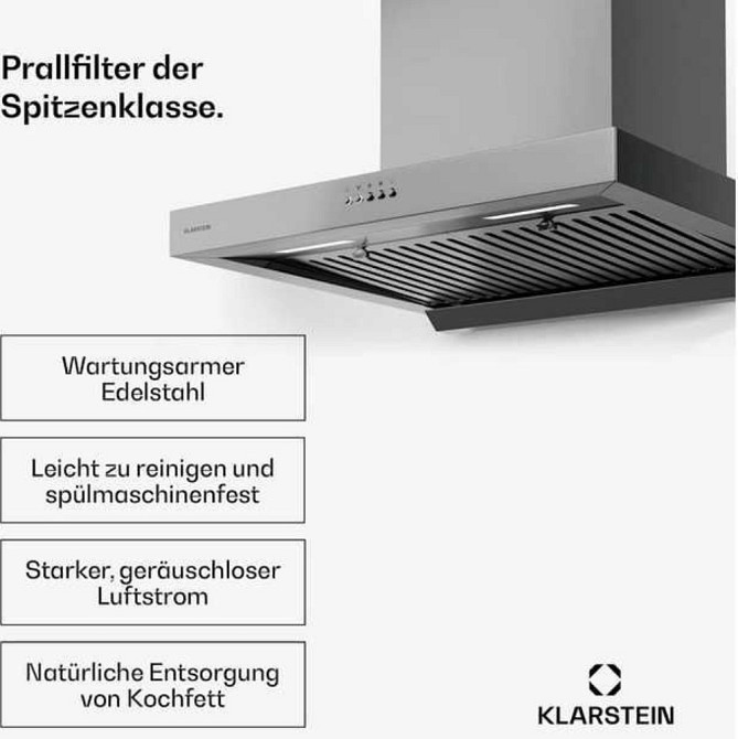 Витяжка Klarstein AeroClean 60 см 721 м³/год. Харьков - изображение 7