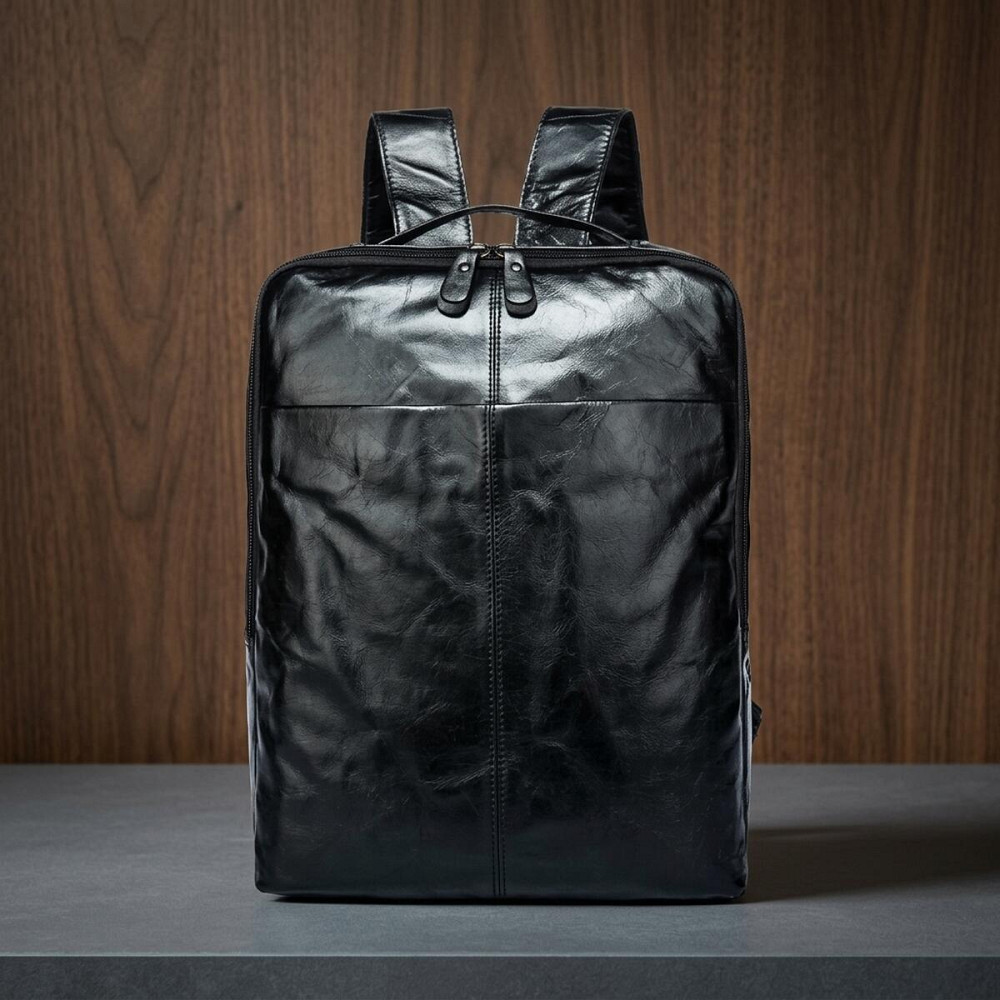 Рюкзак кожаный под ноутбук Vintage 14845 Черный Киев - изображение 9