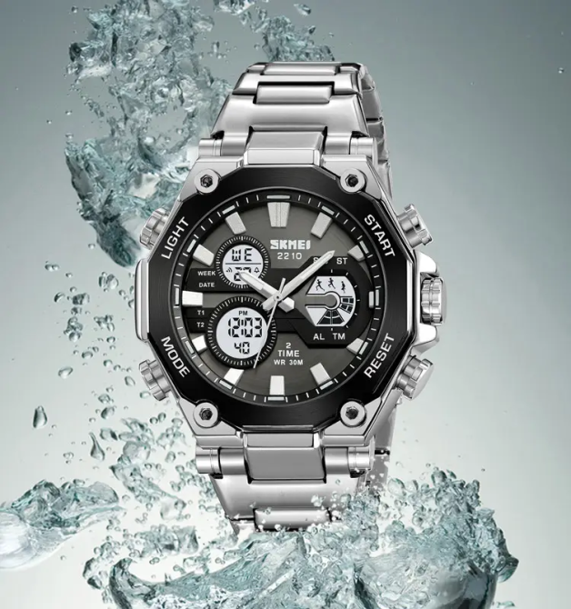 Годинник чоловічий наручний кварцовий Skmei 2210 Сріблястий Вінниця - фото 5
