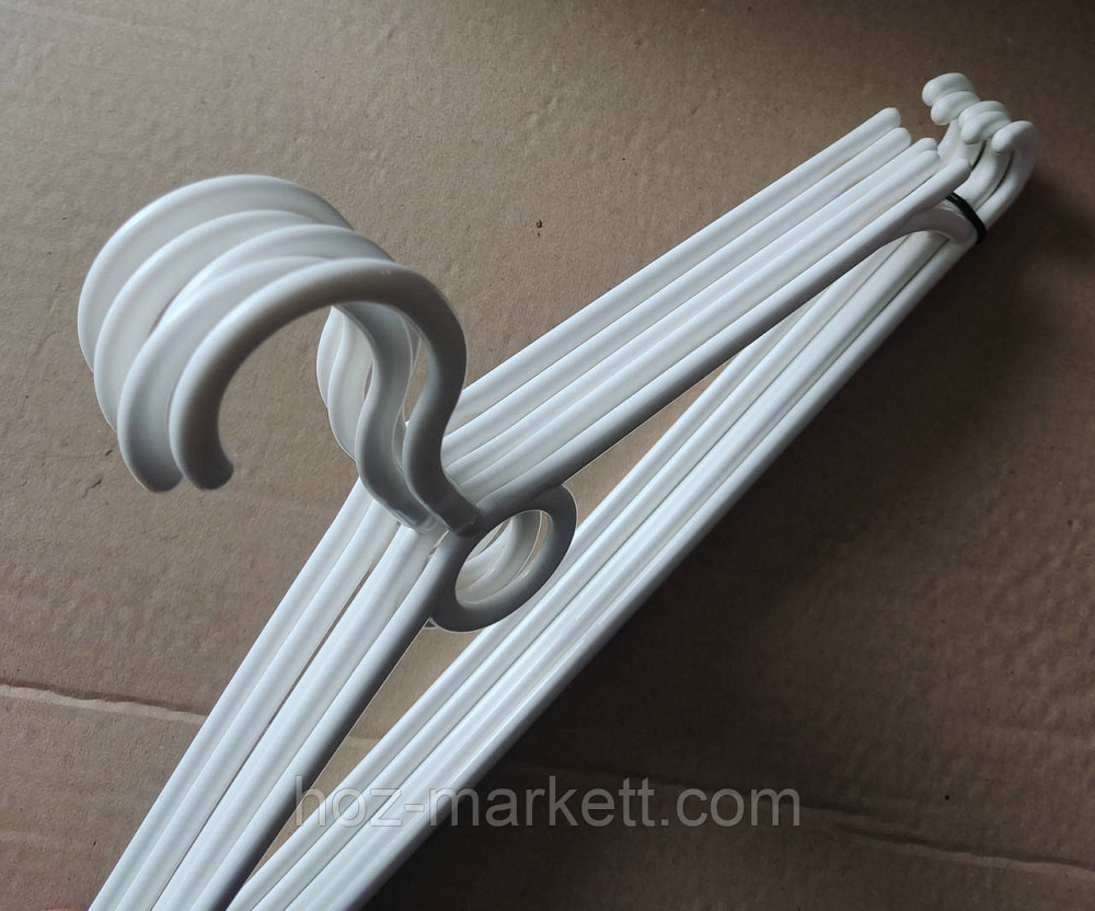 Вешалки плечики тремпель пластиковый с поворотным крючком белый 40 см 5 шт уп Польша Харьков - изображение 5