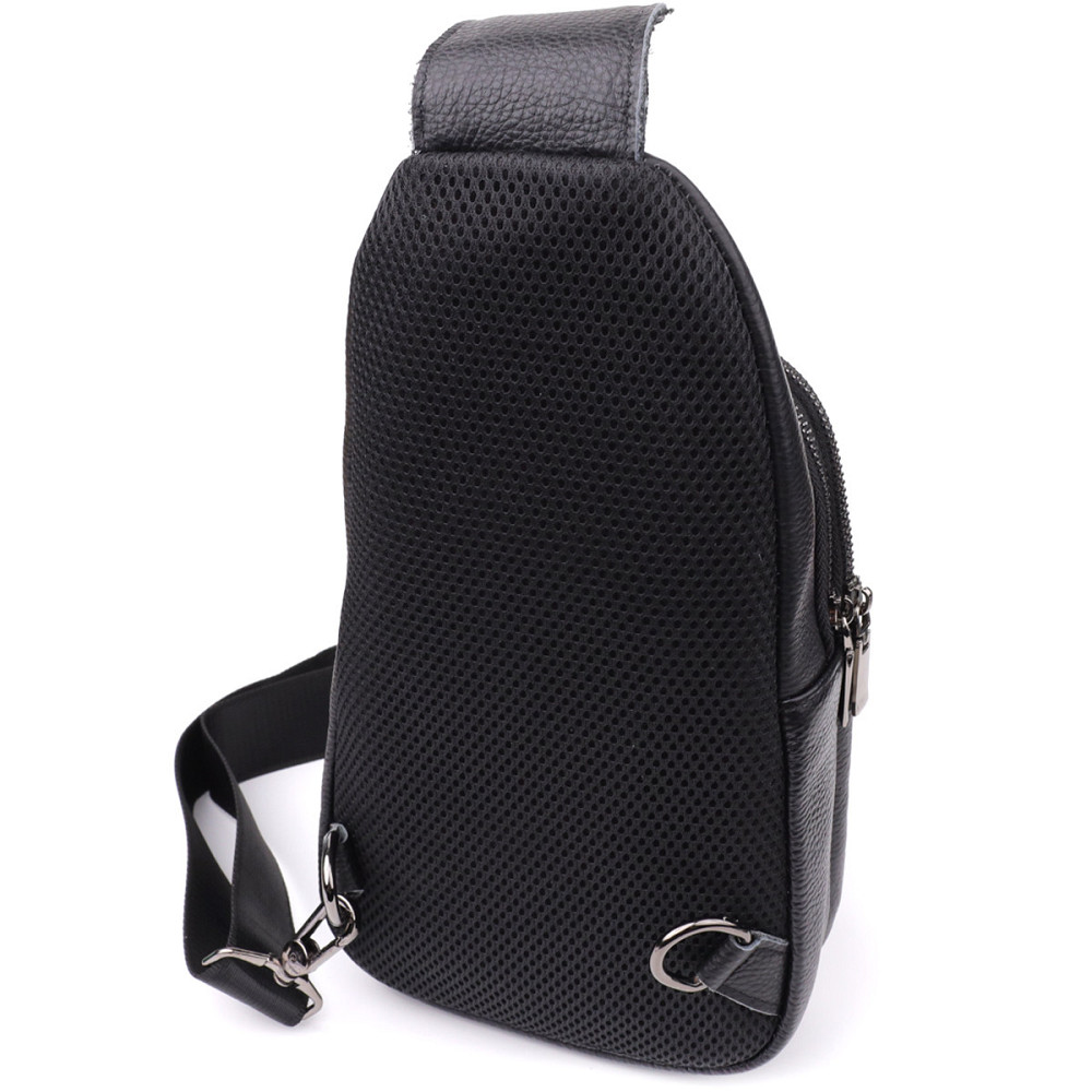 Чоловіча сумка через плече з натуральної шкіри Чорний (Vintage) Київ - фото 6