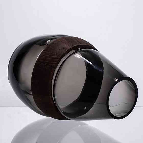 Скляна ваза з деревом кругла прозора HP-32-6 Київ