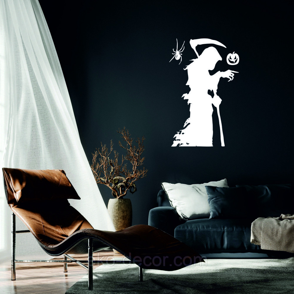 Декоративне настінне Панно «Смерти з косою», Декор на стіну 50*32 см, Білий Київ - фото 1